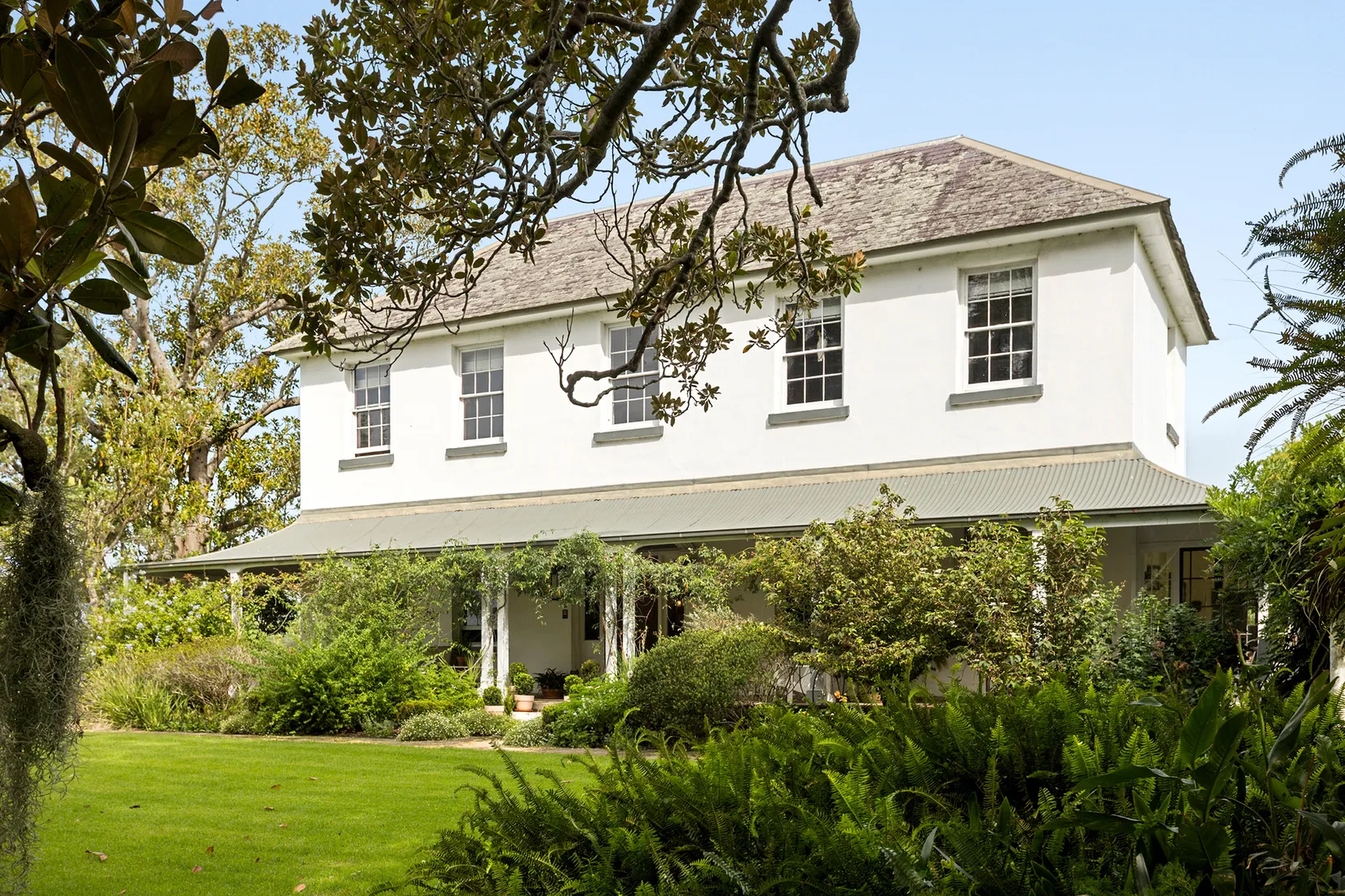 Terragong homestead framed by its established garden