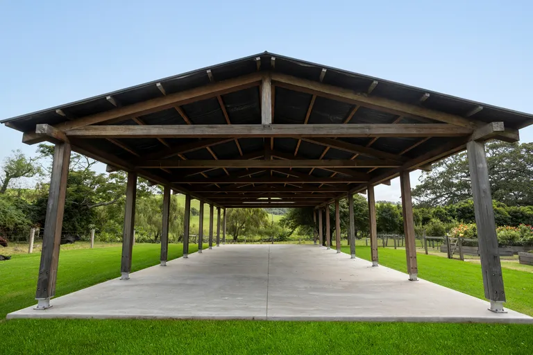 The open timber pavilion at Terragong